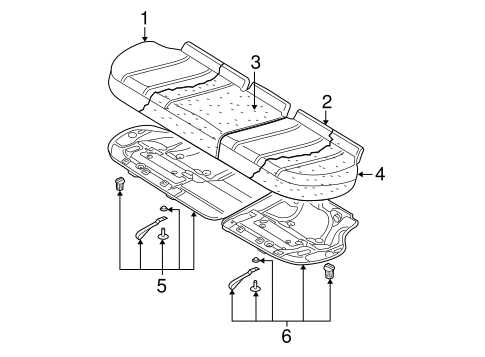 Jetta REAR SEAT COMPONENTS 2