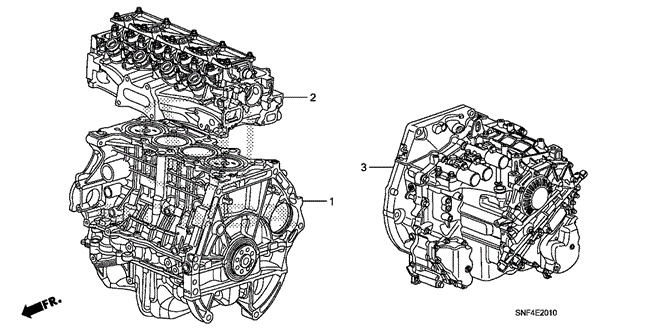 ENGINE/ENGINE ASSY. - TRANSMISSION ASSY. for 2008 Honda CIVIC NGV #1