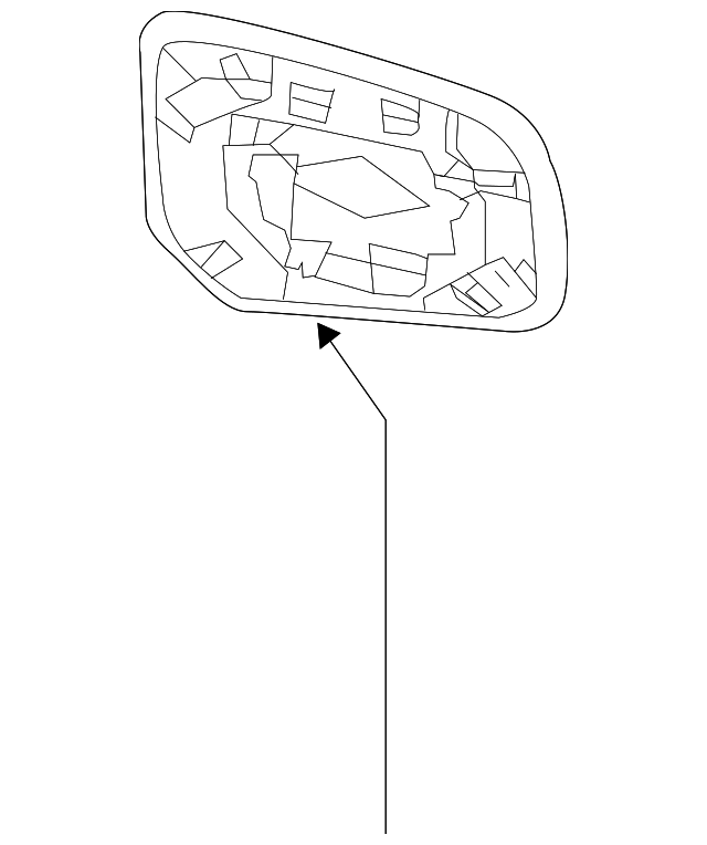 7632B600 Деталь MIRROR GLASS, RIGHT