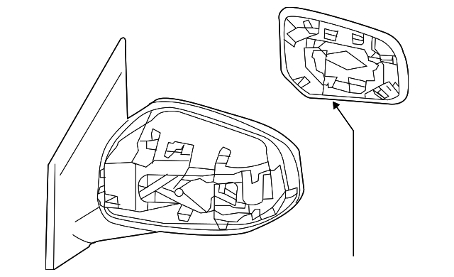 7632B279 Деталь MIRROR ASSY, LEFT
