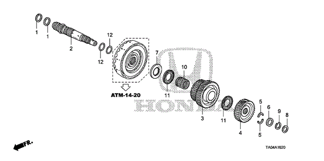 TRANSMISSION - AUTOMATIC/AT THIRD SHAFT (V6) for 2009 Honda ACCORD SEDAN #1
