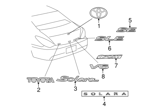Solara EXTERIOR TRIM - TRUNK 2