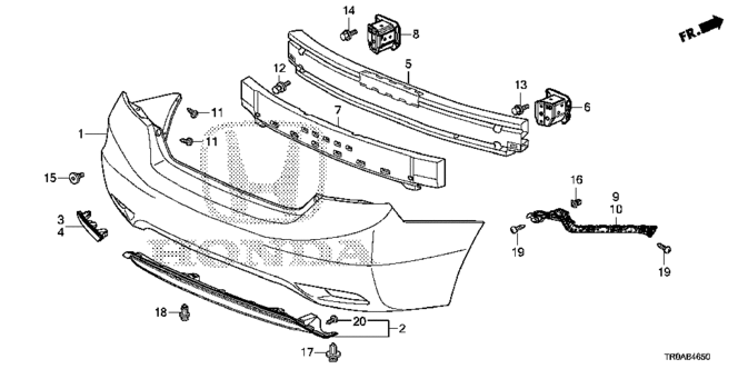CIVIC SEDAN REAR BUMPER (1)