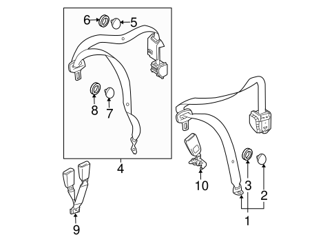 C300 REAR SEAT BELTS