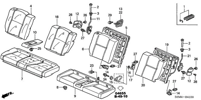 RSX REAR SEAT