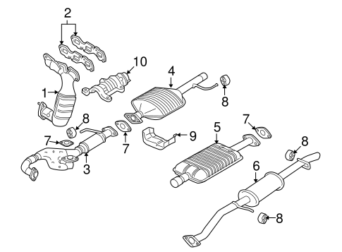 Tribute EXHAUST COMPONENTS