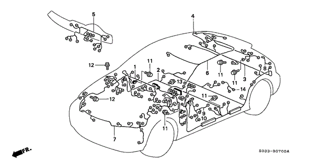 1996 Honda CIVIC HATCHBACK WIRE HARNESS, CABIN - (32100S04A10) 1996 Honda CIVIC HATCHBACK WIRE HARNESS, CABIN - (32100S04A10)