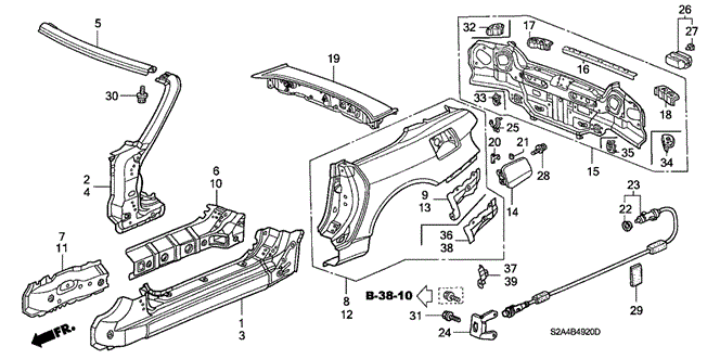 BODY / AIR CONDITIONING/OUTER PANEL for 2001 Honda S2000 #1