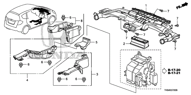 INTERIOR / BUMPER/DUCT for 2009 Honda FIT #1