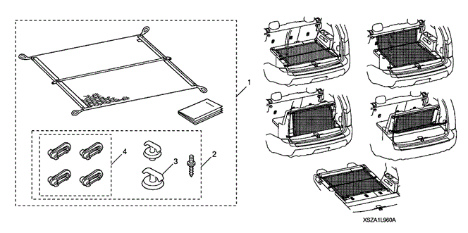 ACCESSORIES/ADVANCE CARGO NET for 2012 Honda PILOT #1