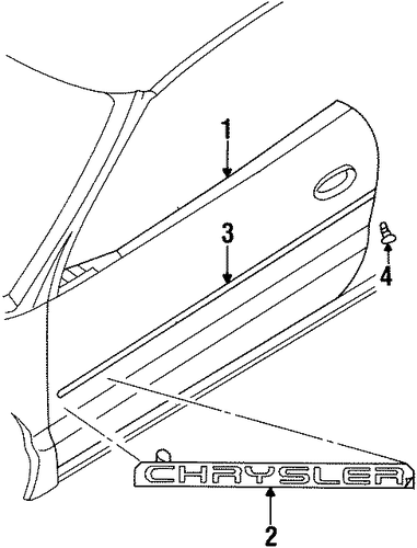Sebring EXTERIOR TRIM - DOOR