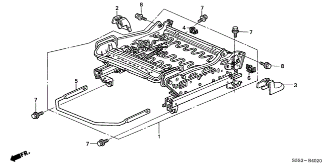 INTERIOR / BUMPER/FRONT SEAT COMPONENTS (R.) for 2003 Honda CIVIC HATCHBACK #1