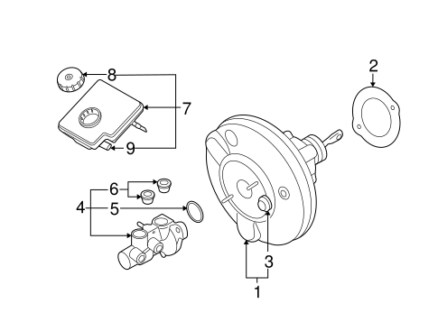 Cooper MASTER CYLINDER - COMPONENTS ON DASH PANEL