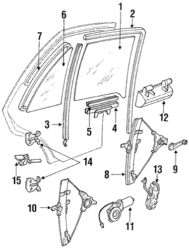 Sonata GLASS - REAR DOOR