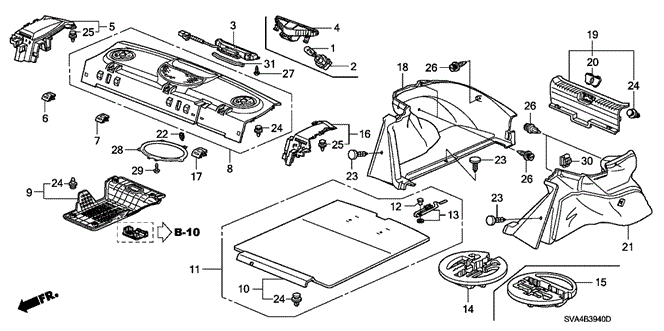 INTERIOR / BUMPER/REAR TRAY - TRUNK LINING for 2006 Honda CIVIC COUPE #1