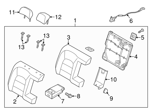 Forte Koup REAR SEAT COMPONENTS 3