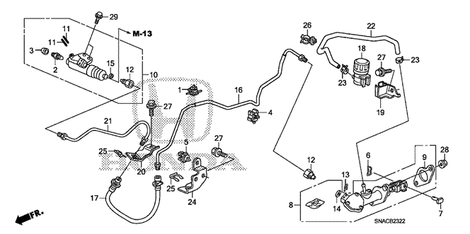 CIVIC SEDAN CLUTCH MASTER CYLINDER (2.0L) (KA / KC)