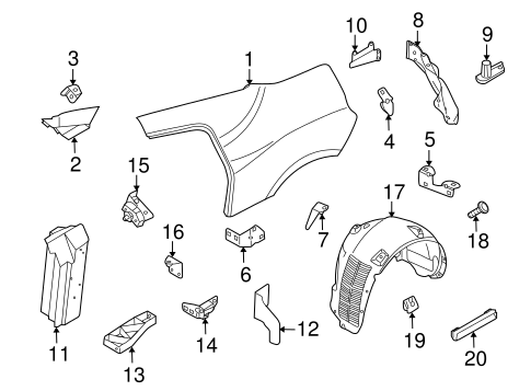 R8 QUARTER PANEL & COMPONENTS