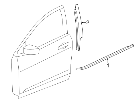 Dart EXTERIOR TRIM - FRONT DOOR