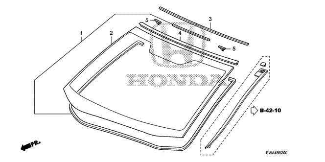 BODY / AIR CONDITIONING/FRONT WINDSHIELD for 2008 Honda CR-V #1