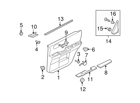 Endeavor INTERIOR TRIM - REAR DOOR