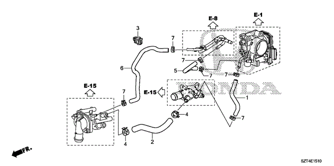 ENGINE/WATER HOSE for 2011 Honda CR-Z #1