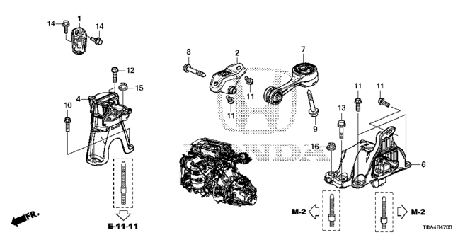CIVIC SEDAN ENGINE MOUNTS (MT)