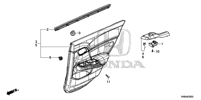 CIVIC SEDAN REAR DOOR LINING