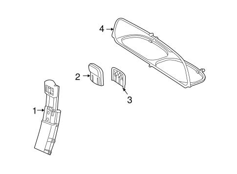 CLK320 ROLL BAR & HEADREST ASSEMBLY