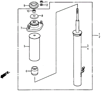 CHASSIS/FRONT SHOCK ABSORBER for 1985 Honda CIVIC 5-DOOR #1