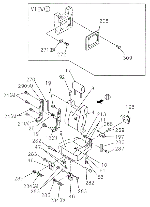 INTERIOR / BUMPER/REAR SEAT (R.) for 1998 Acura SLX #1