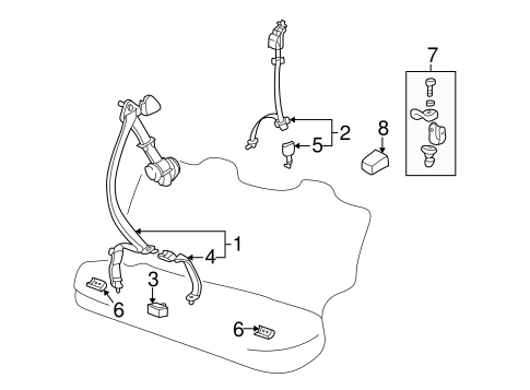 Optima REAR SEAT BELTS