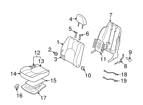 Tribute FRONT SEAT COMPONENTS 2