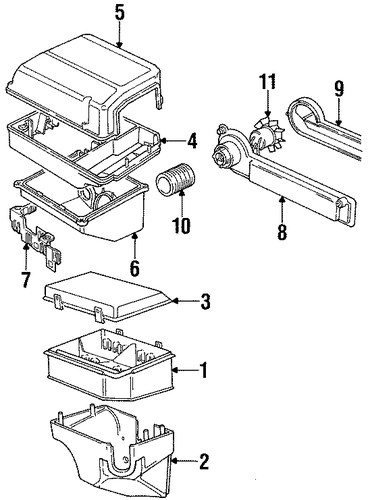 840Ci COMPONENTS UNDER HOOD