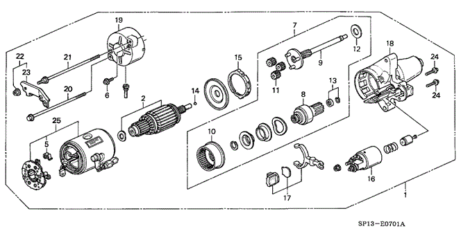 LEGEND COUPE STARTER MOTOR (MITSUBISHI)