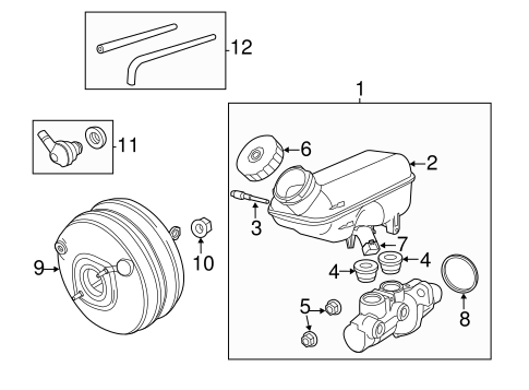 Routan MASTER CYLINDER - COMPONENTS ON DASH PANEL