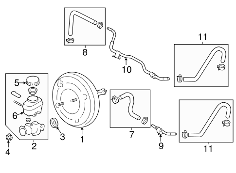 FR-S MASTER CYLINDER - COMPONENTS ON DASH PANEL