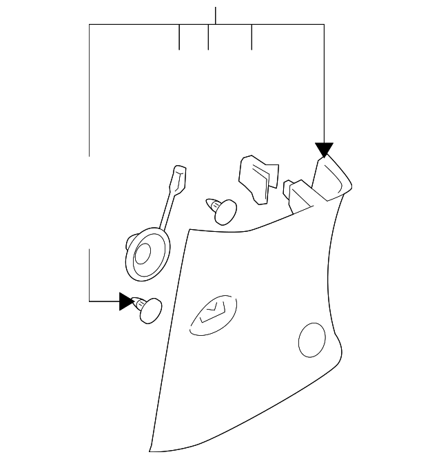 25789454 Деталь LOCK PILLAR TRIM, LEFT