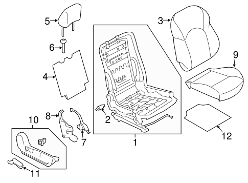 Juke PASSENGER SEAT COMPONENTS