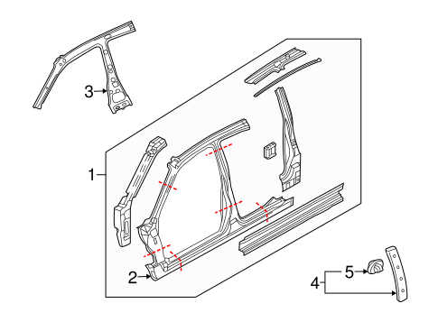 M45 EXTERIOR TRIM - PILLARS