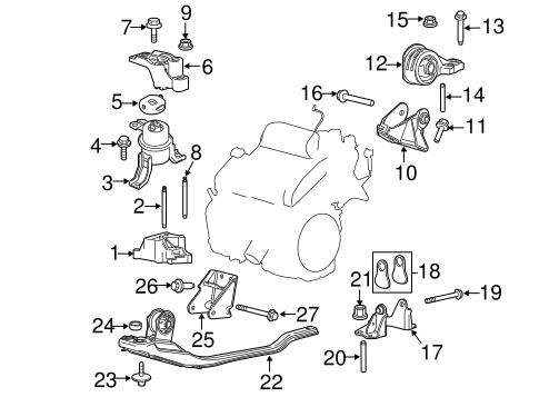 Escape ENGINE & TRANS MOUNTING