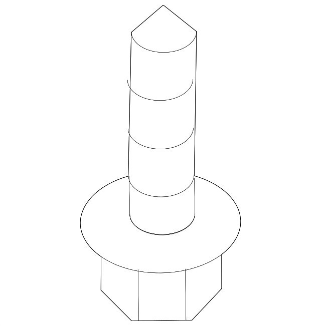 90159-60498 BUMPER COVER SCREW, RIGHT