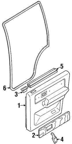 Trooper INTERIOR TRIM - REAR DOOR