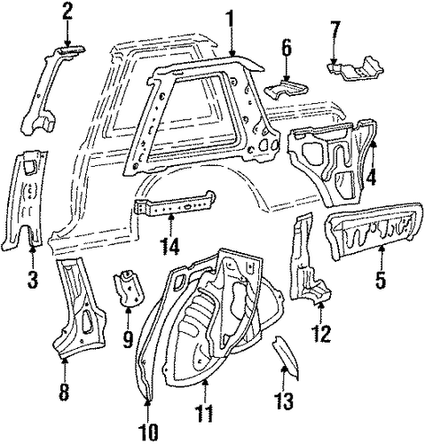 Tercel INNER STRUCTURE & RAILS
