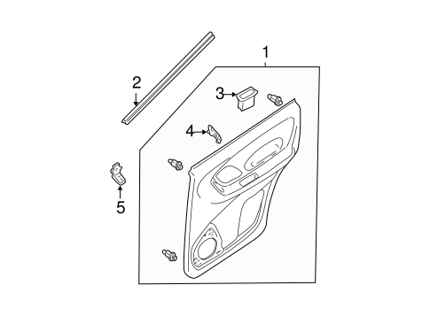 Escape INTERIOR TRIM - REAR DOOR
