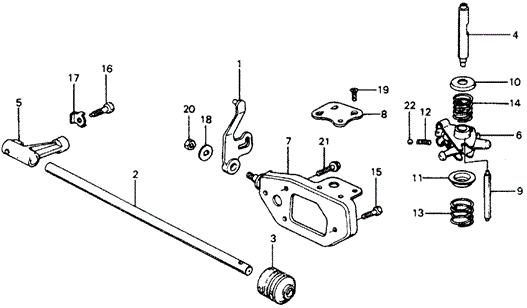 TRANSMISSION - MANUAL/MT SHIFT ARM for 1977 Honda ACCORD HATCHBACK #1