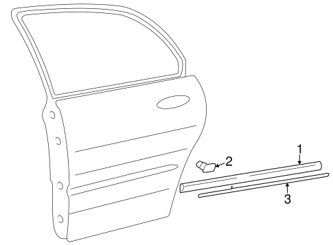 XG350 EXTERIOR TRIM - REAR DOOR