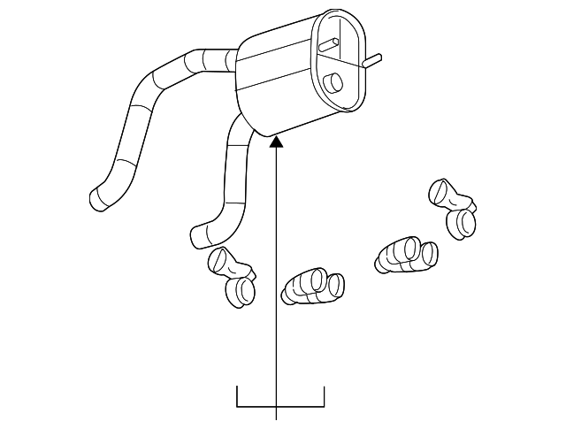 15869377 Деталь MUFFLER & PIPE, LEFT
