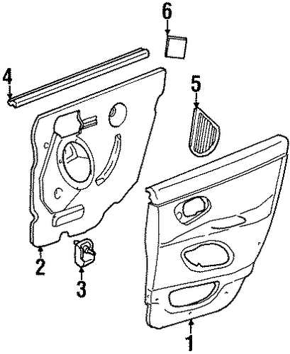 Contour INTERIOR TRIM - REAR DOOR