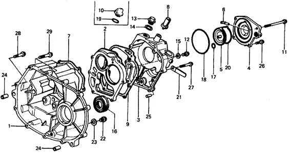 TRANSMISSION - MANUAL/5MT TRANSMISSION HOUSING for 1976 Honda CIVIC HATCHBACK #1